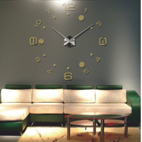 Veľké 3D nástenné hodiny z plastu - DEREK