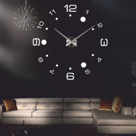 Veľké 3D nástenné hodiny z plastu - DEREK