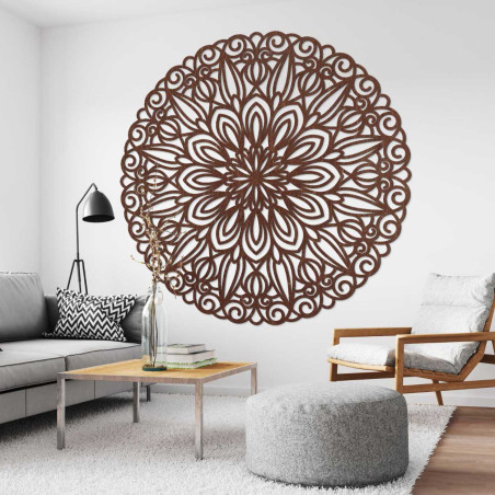Elegantná drevená mandala na stenu