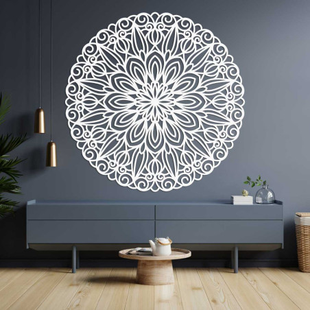 Elegantná drevená mandala na stenu