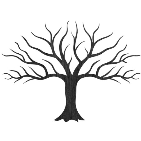 silueta obraz na stenu so strom konáre