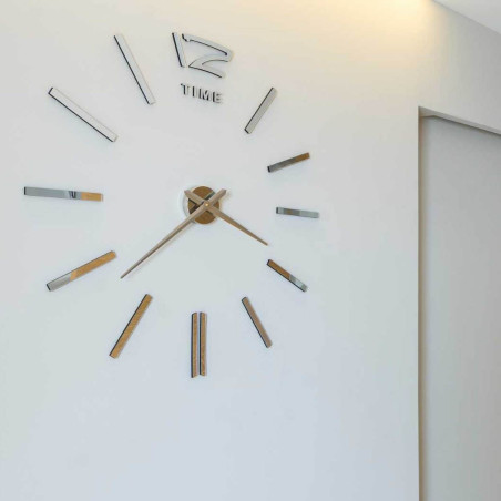 Zrkadlové nalepovacie nástenné hodiny