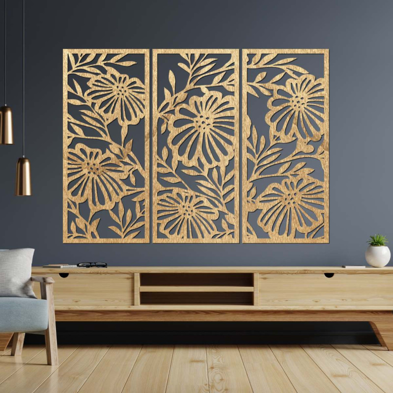 Ručne vyrezávaný drevený obraz – prírodná dekorácia