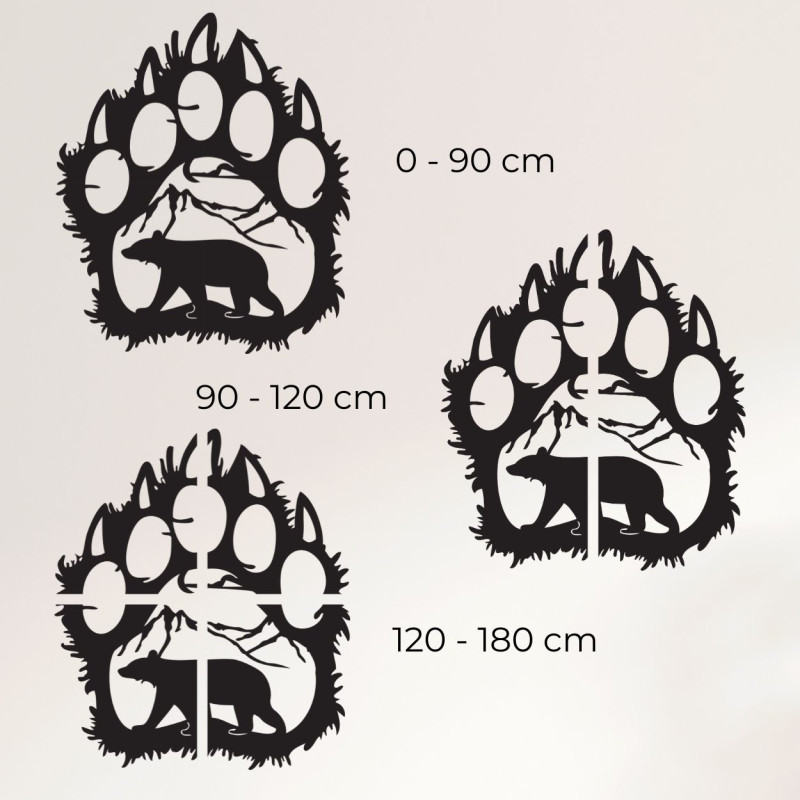 Obraz laba medveďa s horskou scenériou - SOPORTA