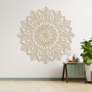 Drevená mandala na stenu – elegantná dekoráci 2