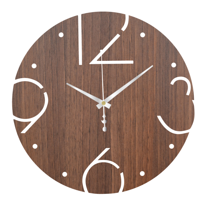 Drevené hodiny s unikátnymi vyrezávanými...