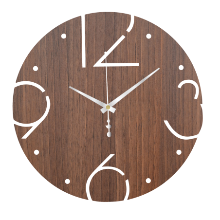 Drevené hodiny s unikátnymi vyrezávanými číslami - SENSON