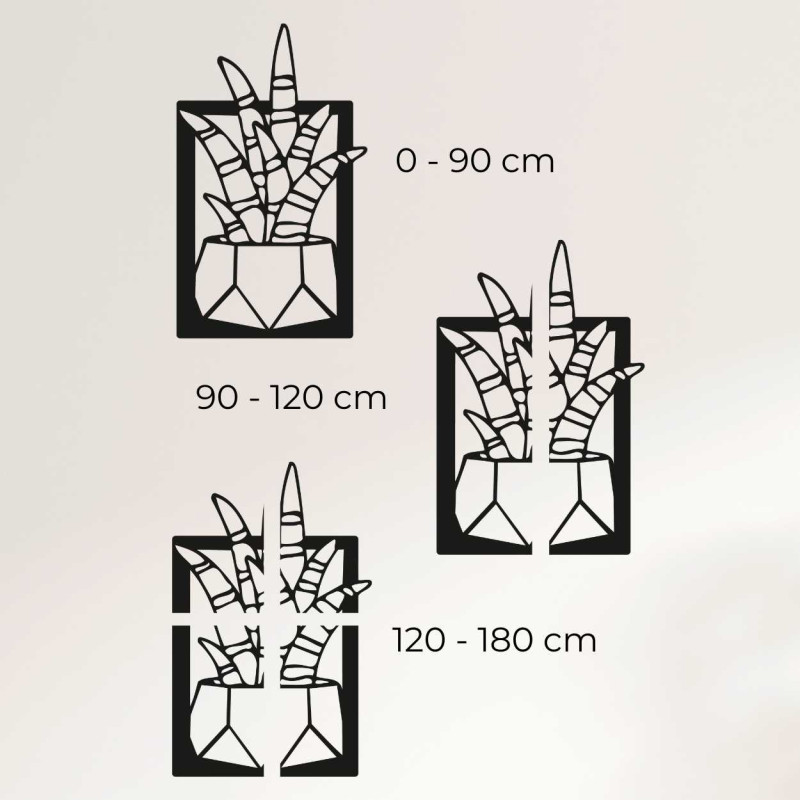 Drevený obraz na stenu sukulent - DUIO