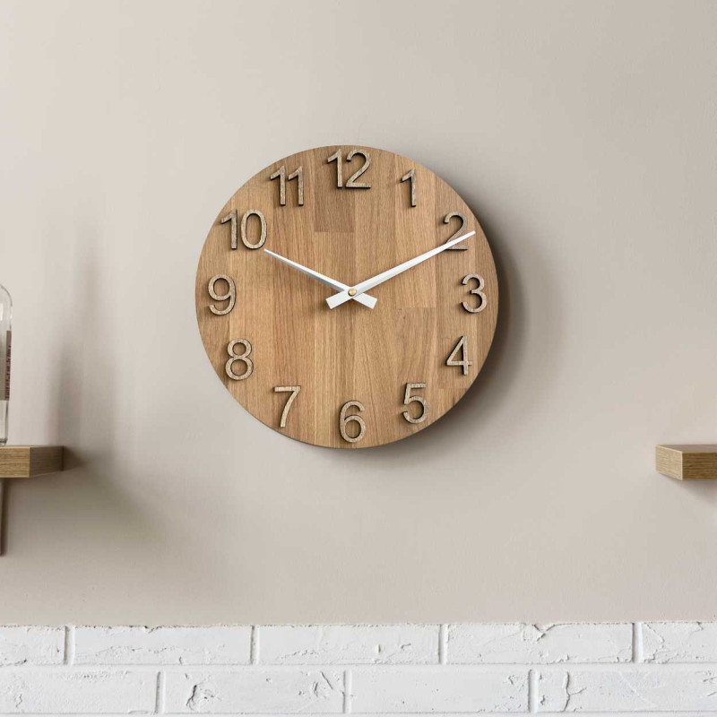 Nástenné hodiny z dubového dreva - MONTIORE