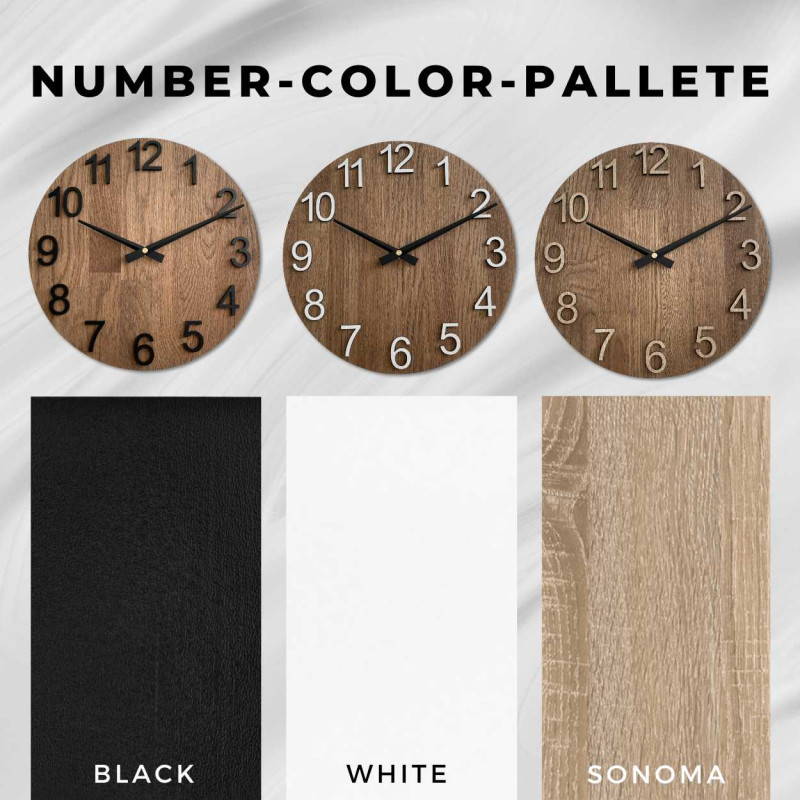 Elegantné drevené hodiny do obývačky