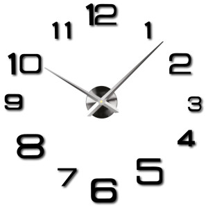 3D Nalepovacie hodiny na stenu DIY