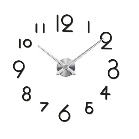 čierne Nástenné hodiny do obývačky