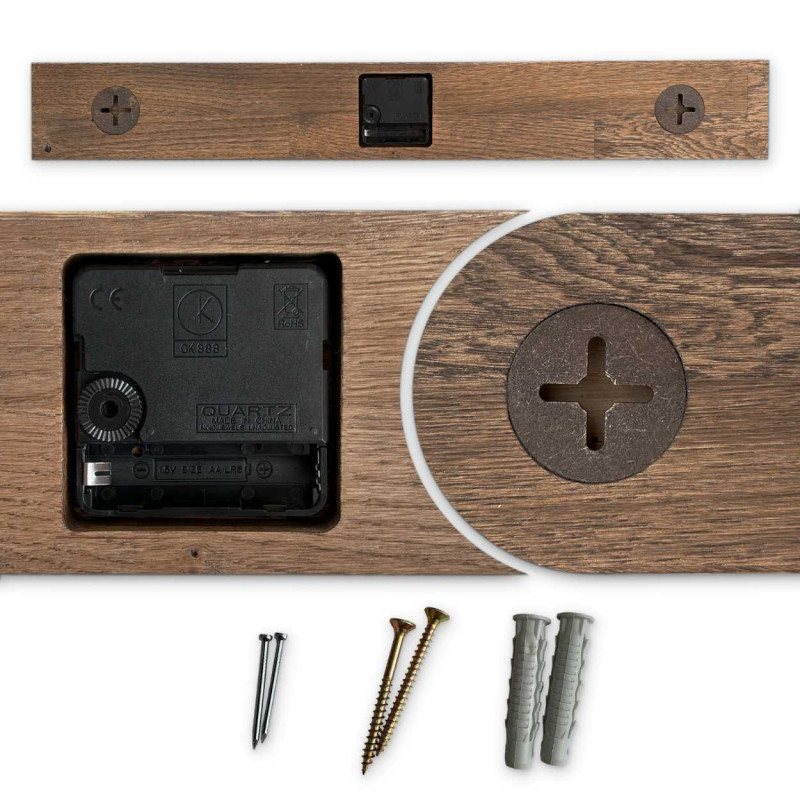 Elegantné drevené nástenné hodiny čierny dizajn...