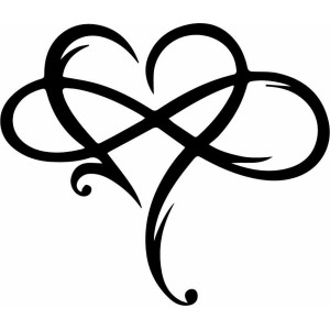 Drevený obraz na stenu srdce - INFINITY LOVE 2