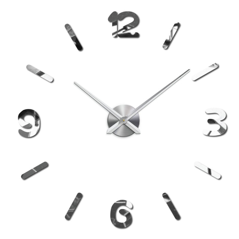 Modenrné Nástenné hodiny zrkadlové velké DIY