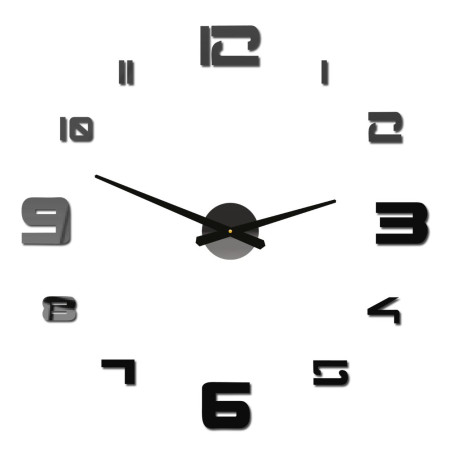 Moderné hodiny z lesklého plexiskla, ľahká inštalácia.