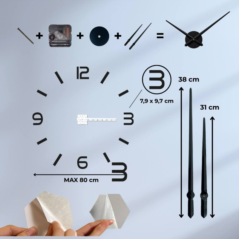 Nalepovacie hodiny na stenu - SONOMA