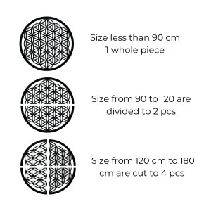 Drevená nástenná mandala Kvet života 2