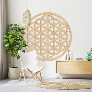 Elegantná vyrezávaná drevená mandala zdrevia na stenu