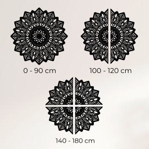 Vyrezávaná drevená dekorácia na stenu mandala slnka - SOLIS 2