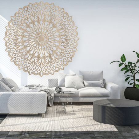 Drevený obraz. Kvet života je symbol, ktorý predstavuje harmóniu.