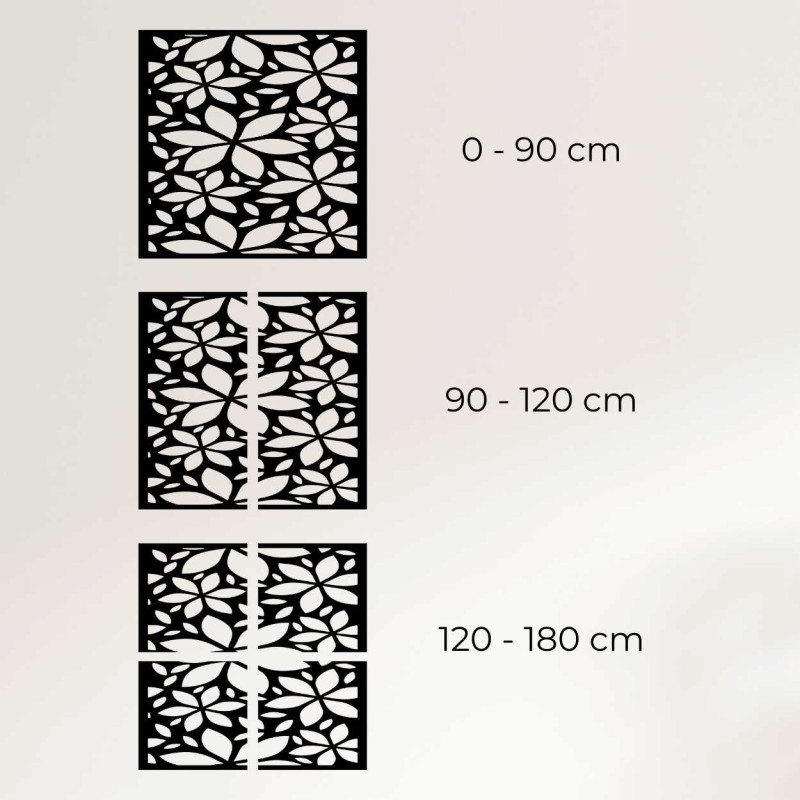 Drevený dekorácia na stenu kvety štvorec- SAJFO