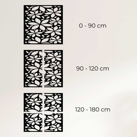 Drevený dekorácia na stenu kvety štvorec- SAJFO