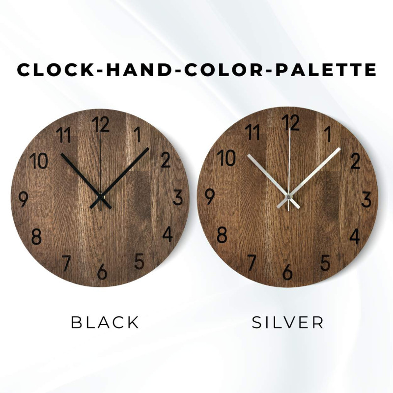 Ručne vyročené nástenné hodiny zo kvalitného dubu