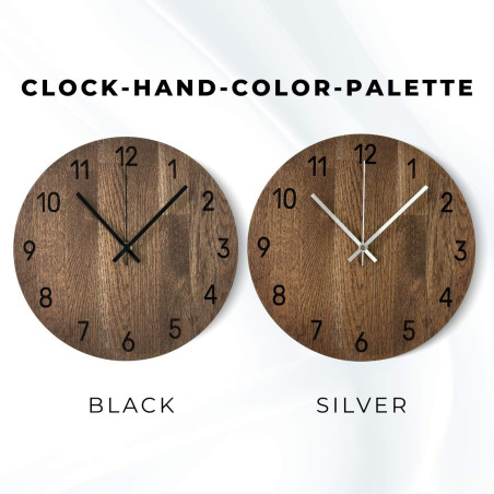 Ručne vyročené nástenné hodiny zo kvalitného dubu