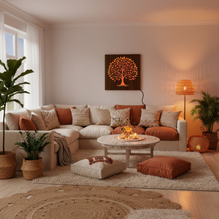 LED svetelný obraz do obývačky, spálne alebo kancelárie