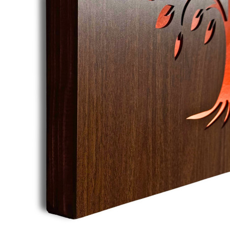 LED obraz Strom života – drevená dekorácia s podsvietením - KROWE