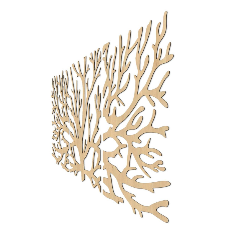 Trojdielny drevený obraz Strom života v tmavom prevedení na stene moderného interiéru