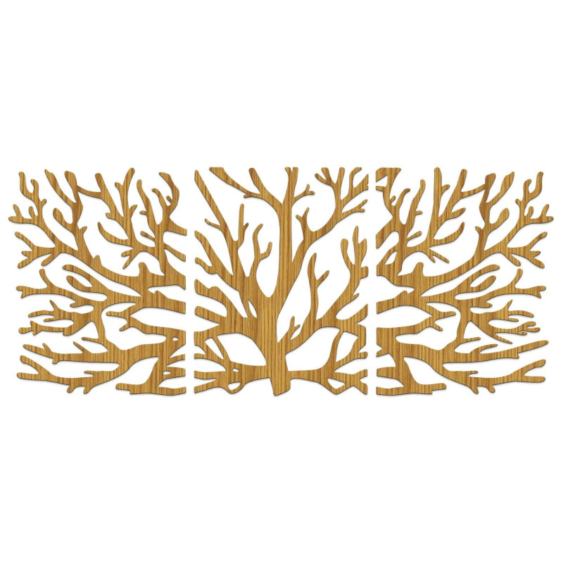 Ekologická drevená dekorácia na stenu s motívom stromu života