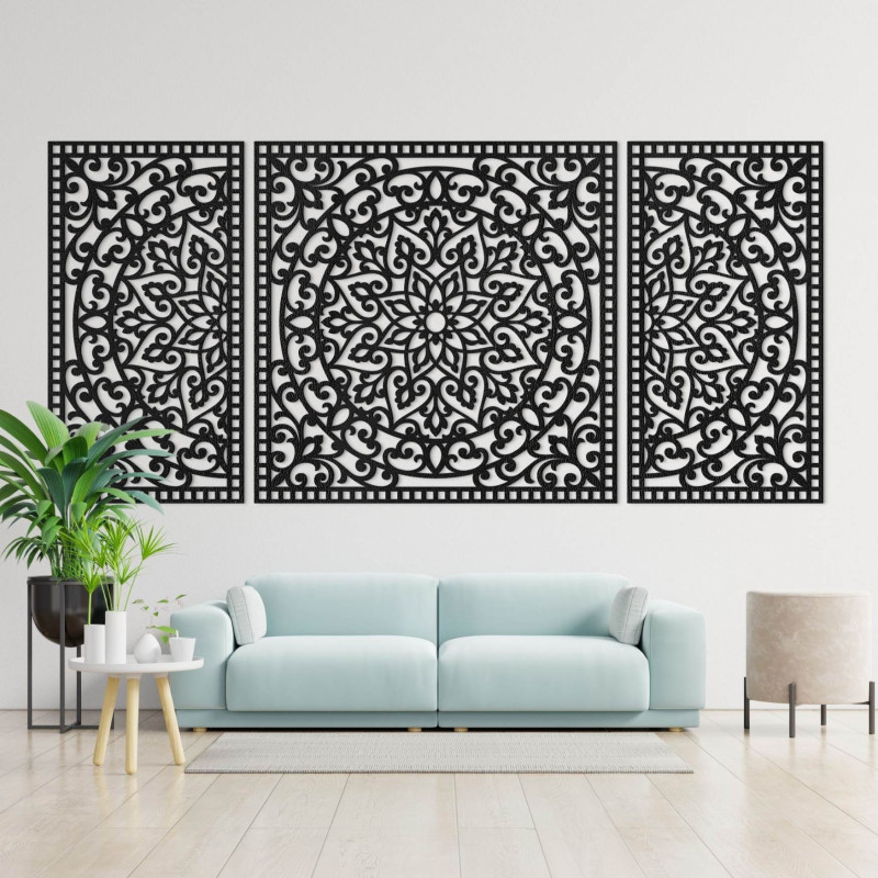 Moderná trojdielna dekorácia – sofistikovaný doplnok do interiéru