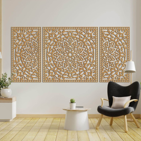 Moderná trojdielna dekorácia – sofistikovaný doplnok do interiéru