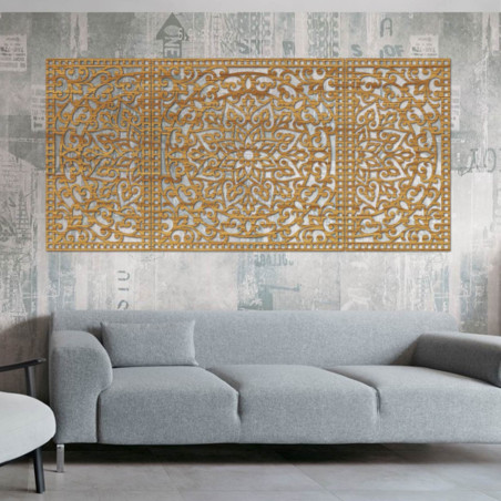 Drevená nástenná dekorácia Mandala - FLOFER