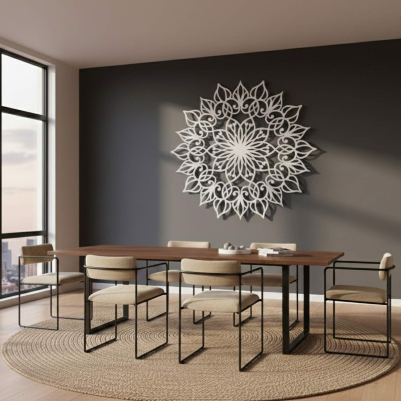 Ručne vyrobená drevená mandala Kvet života