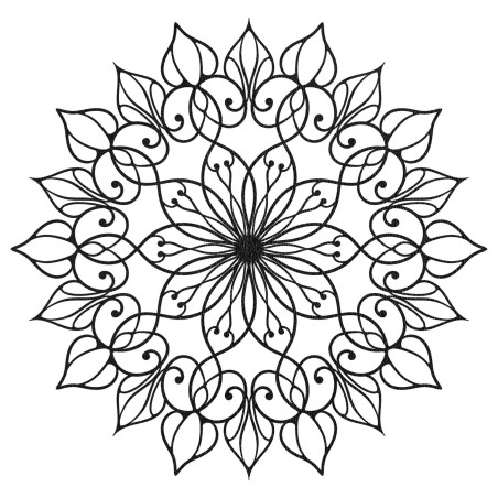 Ručne vyrobená drevená mandala Kvet života