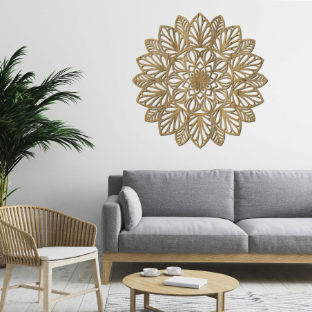 Drevená mandala na stenu - LOTUS