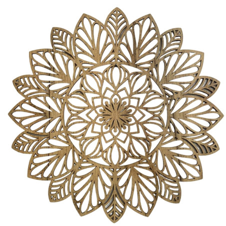 Drevený obraz mandala – dizajnová dekorácia do obývačky