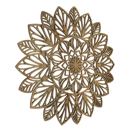 Drevený obraz mandala – dizajnová dekorácia do obývačky