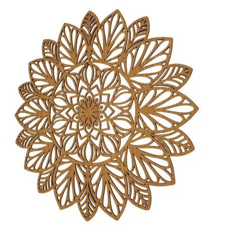 Drevená mandala na stenu - LOTUS