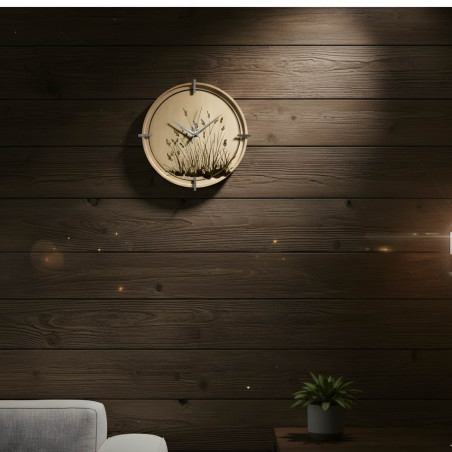Elegantné hodiny s motívom trávy pre váš domov