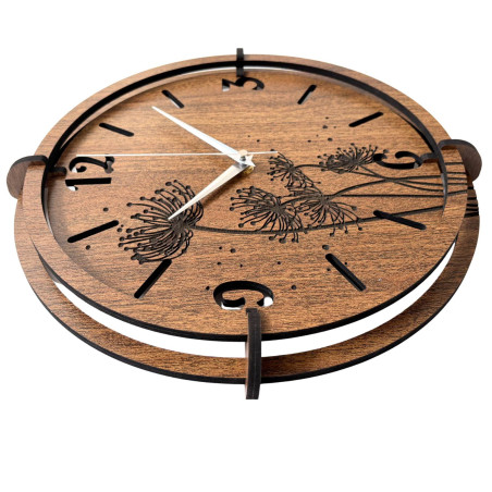 Dizajnové hodiny s tichým quartz mechanizmom a striebornými ručičkam