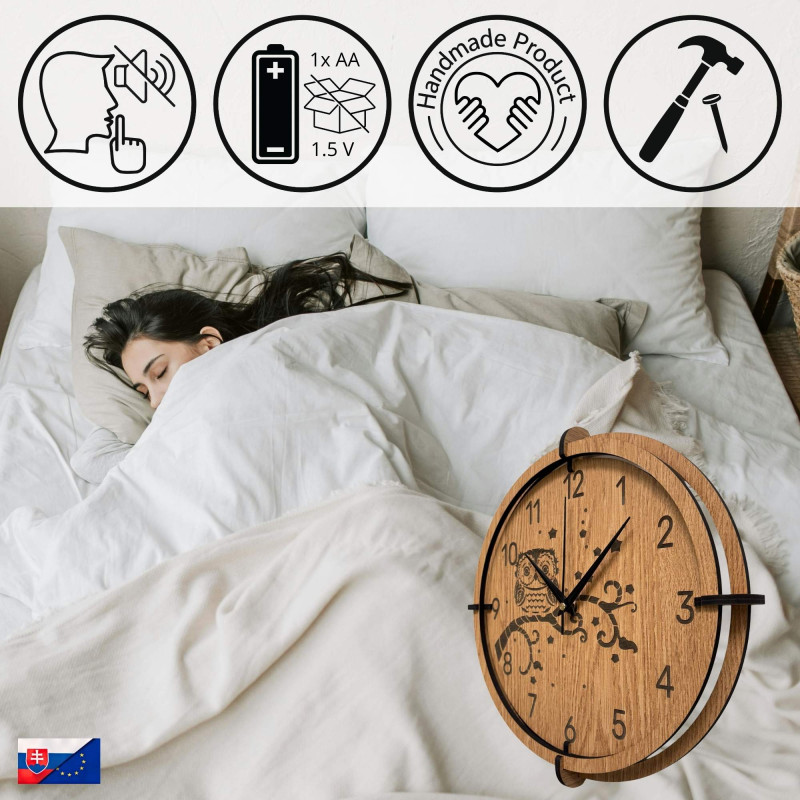 Dekoratívne hodiny so sovou – jedinečný dizajn do obývačky