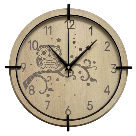 Javorové hodiny sova pre deti – tiché, hravé a ideálne do detskej izby.