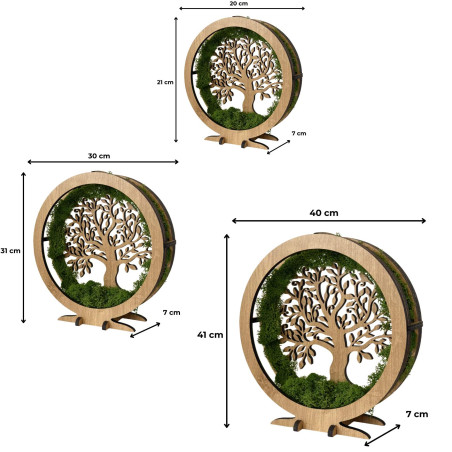 Stmievateľná LED dekorácia na stôl - Dub Halifax