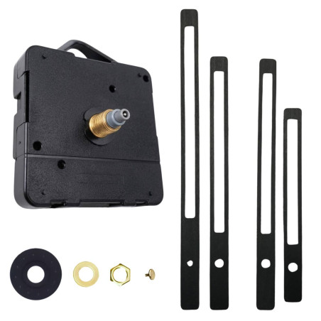 Minimalistické čierne ručičky na nástenné hodiny z bukovej dyhy.