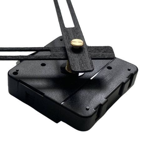 DIY čierne ručičky na hodiny pre vlastnú výrobu dekoratívnych hodín.