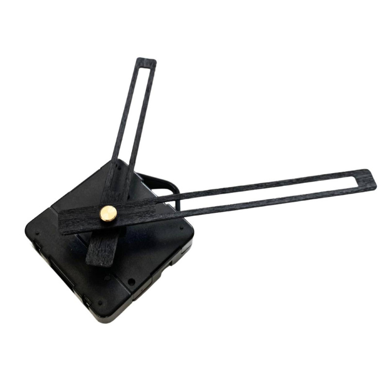 Moderné čierne ručičky na hodiny z prírodnej bukovej dyhy.